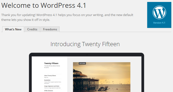 Welcome to WordPress 4.1