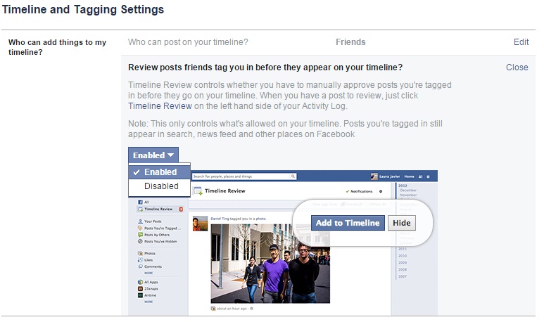Review Posts in Facebook