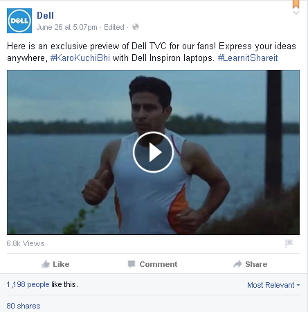 Interesting Facebook post - Dell