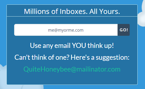 use any box mailinator